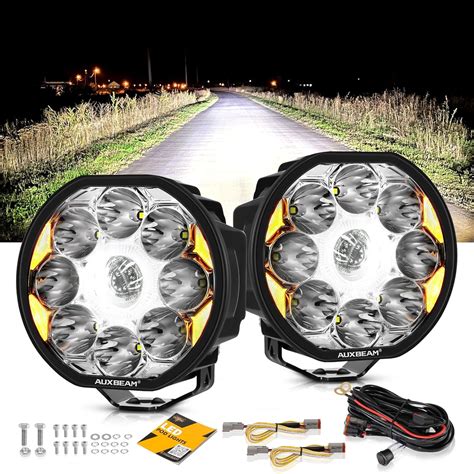 Amazon Auxbeam 6 Inch Round LED Offroad Light Pod 132W 14800LM