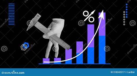 Increasing Labour Productivity Concept. Hand with Hammer Follows ... 