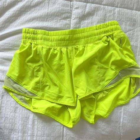 Lululemon Athletica Shorts Lulu Hotty Hot Low Rise Shorts Neon