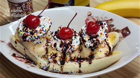 Como Hacer Banana Split F Cil Y R Pido Youtube