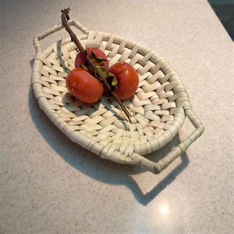 Hand Woven Palm Leaf Basket Model Banafsheh Shopipersia