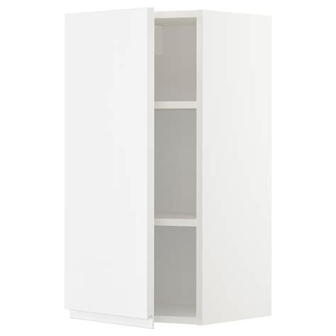 Metod Wall Cabinet With Shelves White Voxtorp High Gloss White 40x80 Cm Ikea