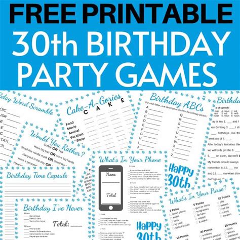 30th Birthday Games Free Printables For 2023 Parties Made, 51% OFF