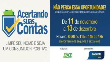 Ace Socorro E Boa Vista Scpc Lan Am A Campanha Acertando Suas Contas