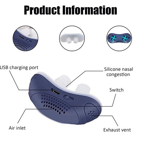 Electric Anti-Snoring Device for Men and Women - Adjustable, Portable ...