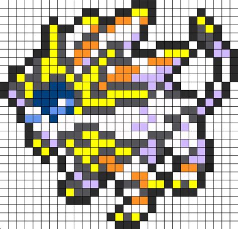 Solgaleo Pokemon Sprite Perler Bead Pattern Bead Pixel Art Pokemon