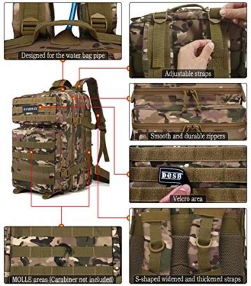 Doshwin 40L Taktischer Militär Rucksack Survival Armee Molle bw Army