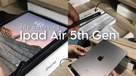 Unboxing IPad Air 5th Generation Space Gray Goojodoq GD13 Pencil