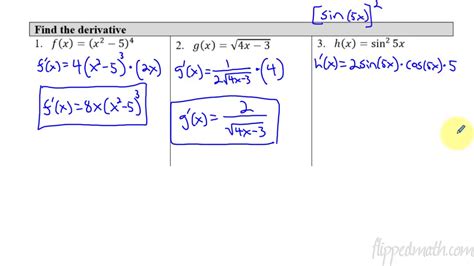 3 1 The Chain Rule Calculus Worksheets Library