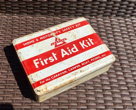 Vintage First Aid Kit Tin With Contents Tincture Of Etsy First Aid