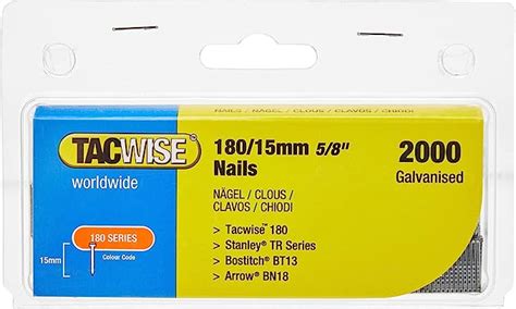 Tacwise 0359 Clous de Finition Brad Galvanisés de Type 18G 15 mm Lot