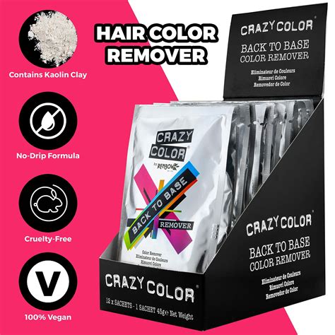 Crazy Color Back To Base Hair Color Remover 1 Display Gentle Hair Dye