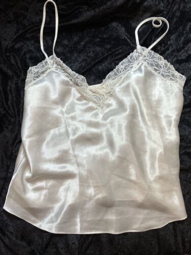 Vintage Victorias Secret Satin Lace Cami Lingerie EBay