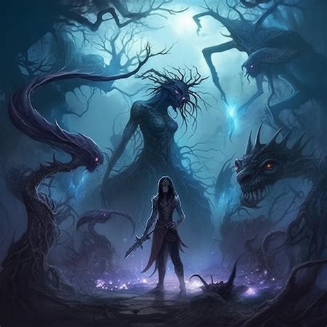 Premium AI Image | The dark forest of the dragon