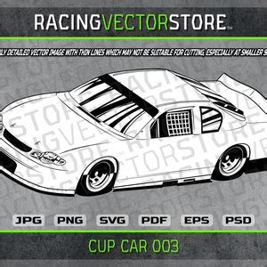 NASCAR Cup Race Car Highly Detailed Image in .svg .ai .eps .pdf .png ...