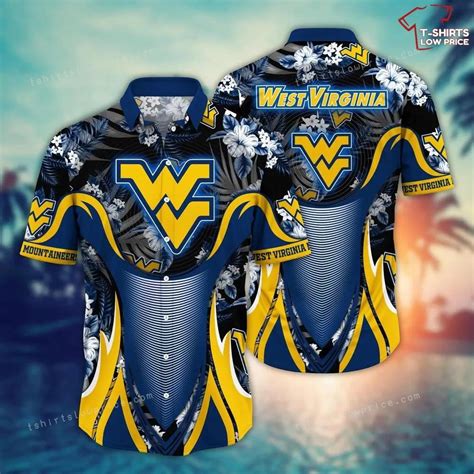 West Virginia Mountaineers Ncaa Flower Hawaiian Shirt 3d Shirt West