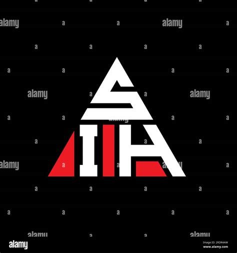 SIH triangle letter logo design with triangle shape. SIH triangle logo design monogram. SIH ...