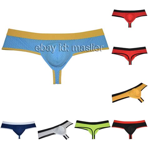 Men S Cheeky Pouch Boxers Thong Breathable Brazilain Bikini Underwear Ebay