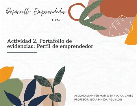 Actividad Desarrollo Emprendedor Actividad Portafolio De