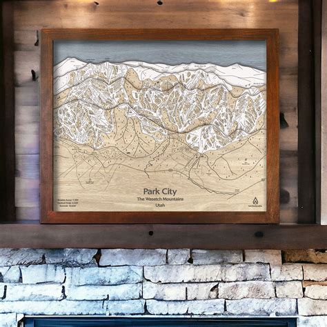 Park City, UT Wood Ski Trail Map | 3D Wood Ski Map