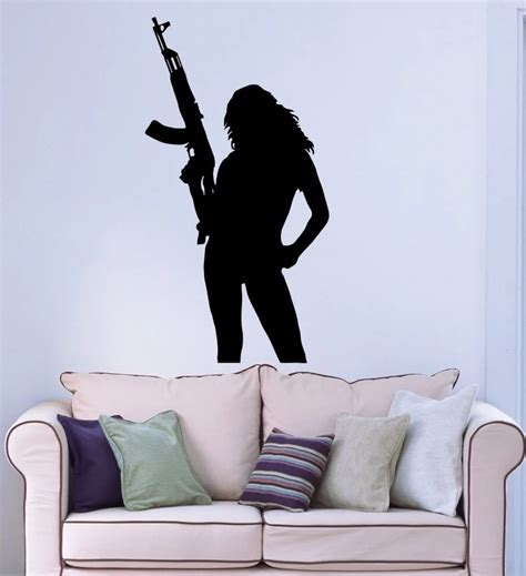 Gun Sticker Weapon Decal Rifle Muurstickers Posters Vinyl Wall Art ...