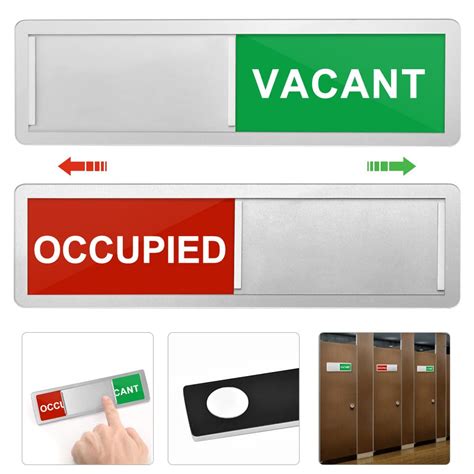 Buy BUZIFU Vacant/Occupied Sliding Door Sign Restroom Sign Toilet Signs ...