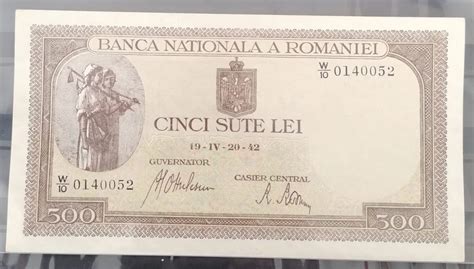 Romania Bancnota Lei Aproape Necirculata Arhiva Okazii Ro