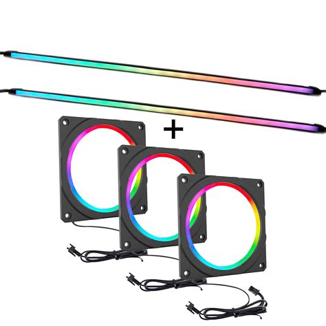 Amazon Airgoo Neon Digital Rgb Led Strip And Digital Rgb Case Fan