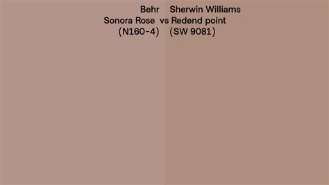 Behr Sonora Rose N Vs Sherwin Williams Redend Point Sw