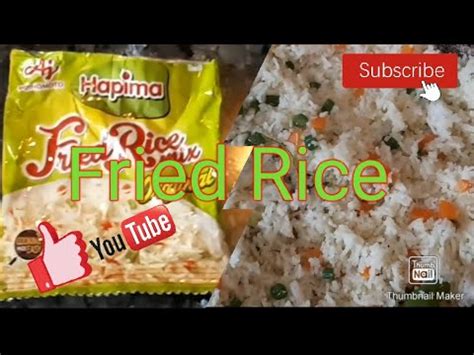 How To Make Fried Rice Recipe Instant Fried Rice With Hapima Mix