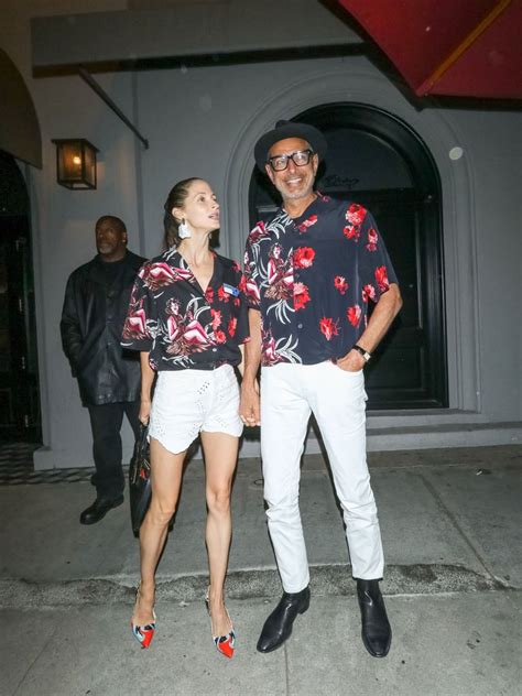 Jeff Goldblum And His Wife Wearing Matching Prada Shirts Popsugar Fashion