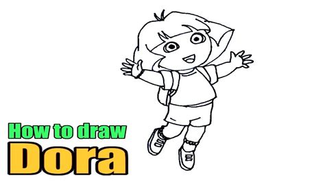 How To Draw Dora The Explorer Dora Drawing Images Step By Step Easy Drawing Images Drawing