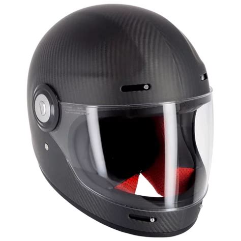 Casque Helstons Naked Full Face noir mat intégral vintage