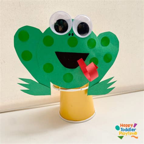 Jumping Frog Craft for Kids - Happy Toddler Playtime