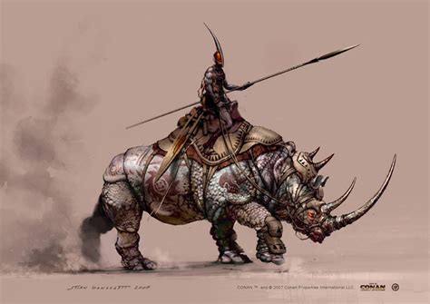 Rhino Mount Video Games Artwork Fantasy Creatures Fantasy Beasts