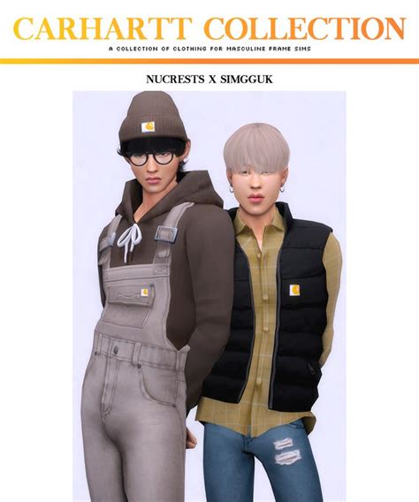 Carhartt Collection Collab With Nucrests Simkoos Sims Men