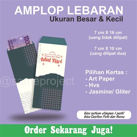 Jual Amplop Lebaran Custom Series Angpao Amplop Idul Fitri Custom