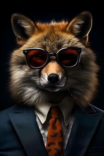 Premium Ai Image Funny Fox Wearing Sunglasses