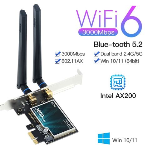 Mbps Wifi Wireless Intel Ax Desktop Pcie Wifi Adapter