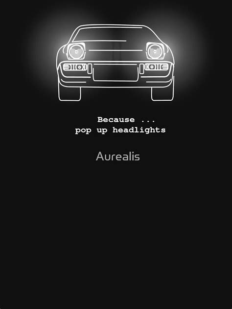 Porsche 924 Pop Up Headlights T Shirt For Sale By Aurealis