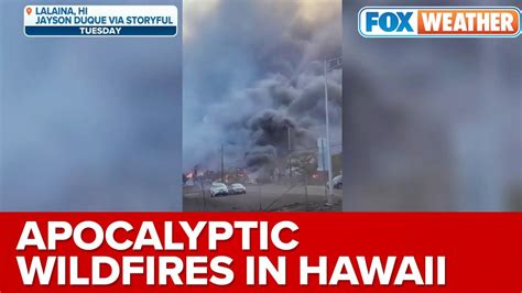 Much Of Historic Town Of Lahaina Believed To Be Burned From Hawaii