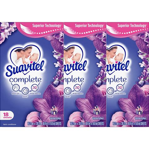 Suavitel Complete Fabric Softener Dryer Sheets Lavender 18 Sheets 3