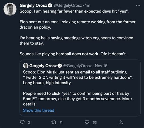 Elon Musk Is Already Backpedaling On Hardcore Twitter 2 0 And Work