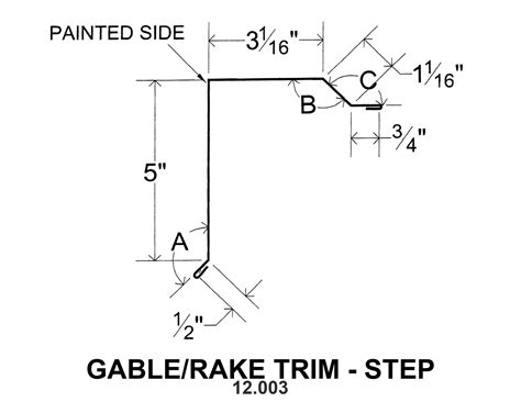 GABLE/RAKE TRIM - STEP 12.003 10 ft