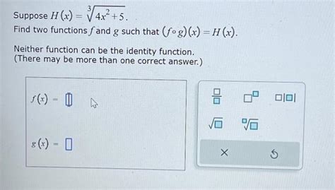 Solved 2 Suppose H x 4x² 5 Find two functions fand g Chegg