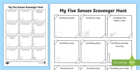 Five Senses Scavenger Hunt Lehrer Gemacht Twinkl