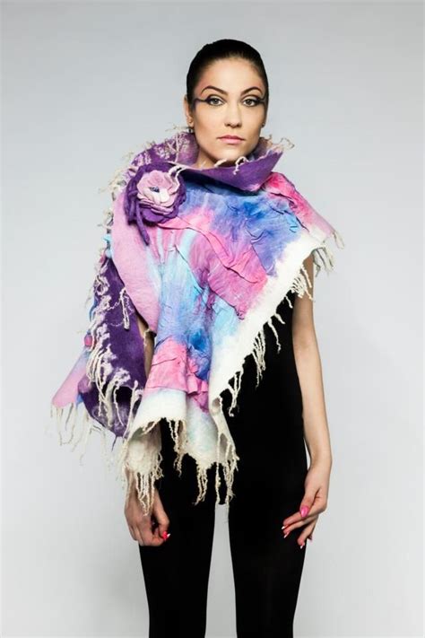 Hand Felted Handmade Wool Felting Scarves And Clothes By Nadin Smo