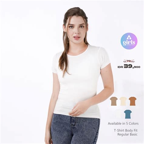 Jual Aerostreet T Shirt Body Fit Basic Cerah Kaos T Shirt Tshirt 1a000
