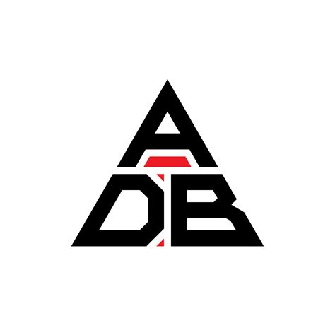 ADB triangle letter logo design with triangle shape. ADB triangle logo ...