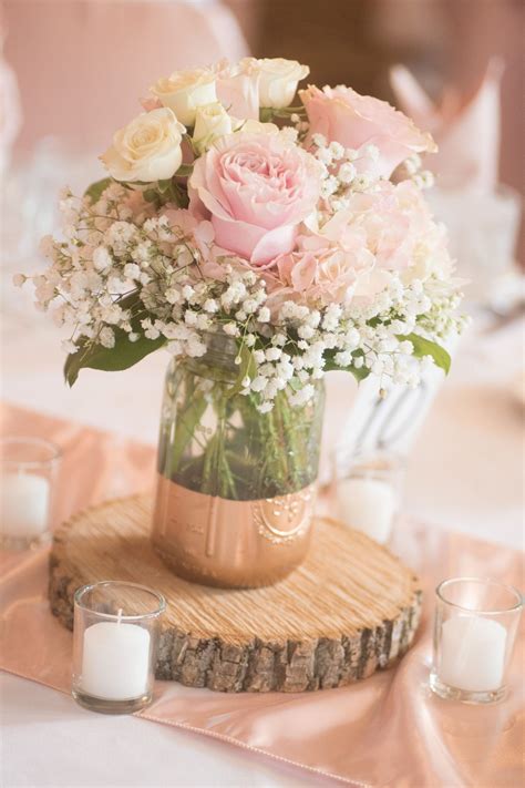 10 Hydrangea Centerpieces In Mason Jars